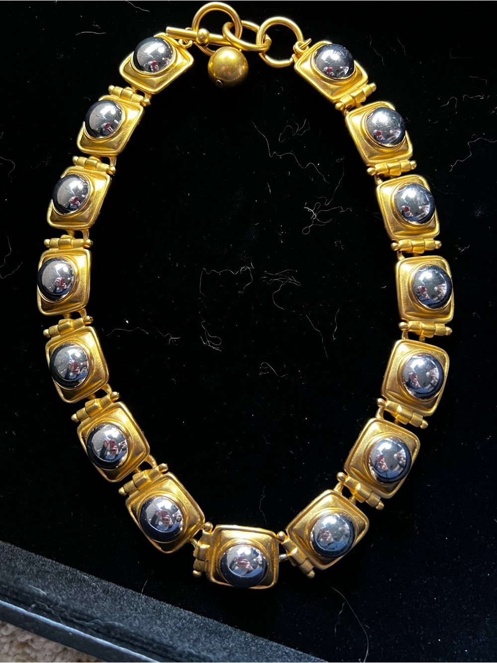 Two Toned Signed Vintage Anne Kline Necklace